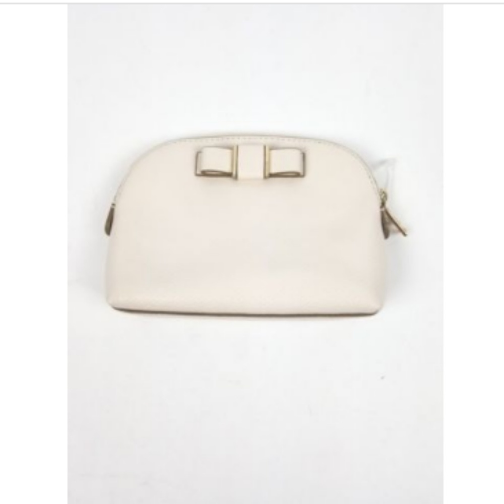 Coach Ribbon Bow Chalk Color with Light Gold Zippe